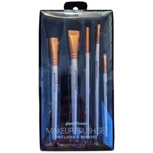 Glam & Beauty Makeup Brush Set New in Box 5 Makeup Brushes